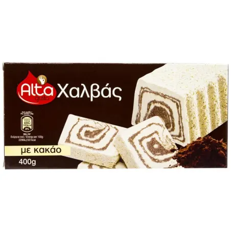 alta-gusto-χαλβάς-κακάο-400gr Alta Halvas Cocoa (500g) - Image 1